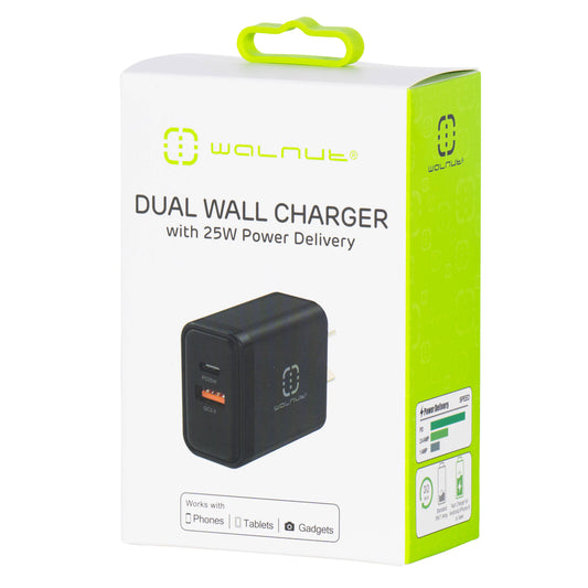 Dual Wall Charger with 25W Power Delivery