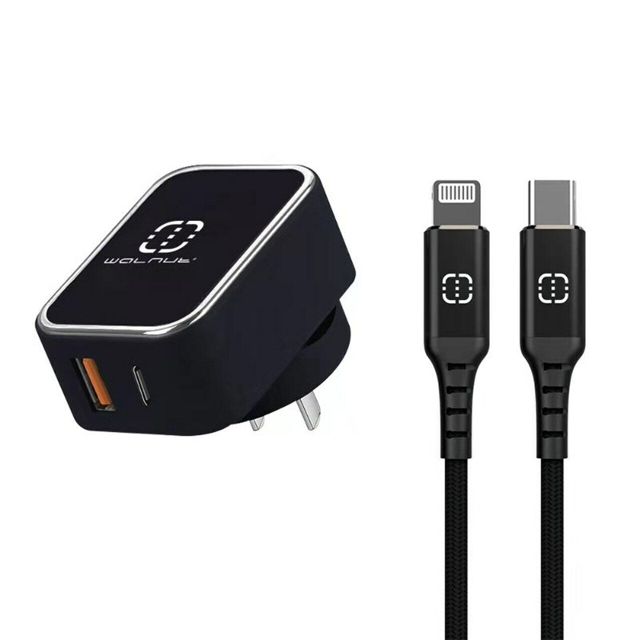 Dual Wall Charger with USB-C to Lightning Cable