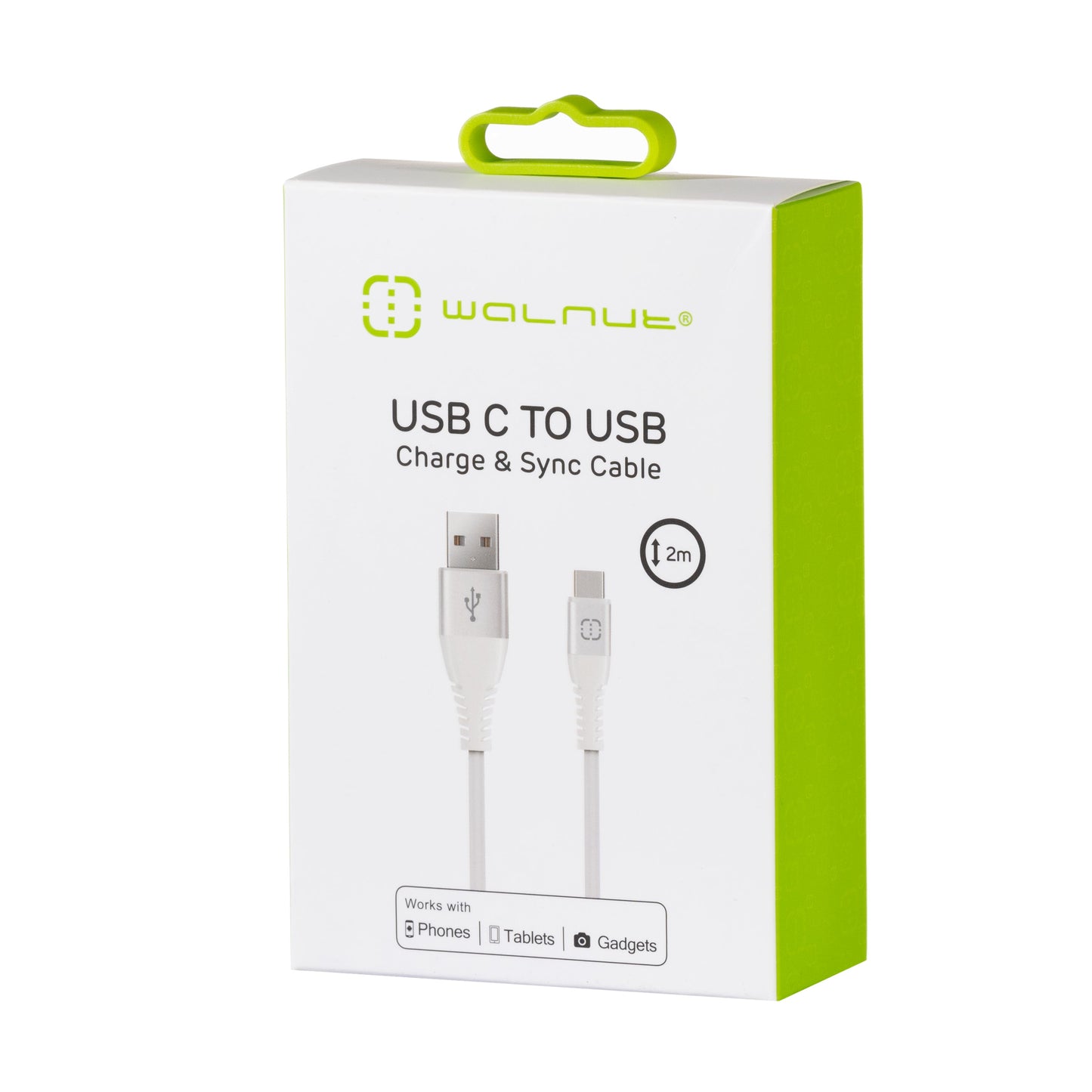 USB C to USB Cable White 2m