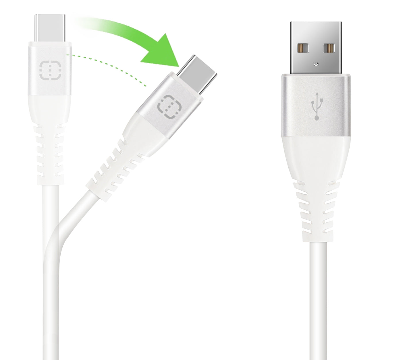 USB C to USB Cable White 2m